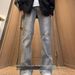 Cleanfit Men's Smoky Gray Cement Colored High Street American Retro Vibe Pants, Slim Fit, Slightly Flared._mkmklike.com