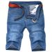 One Piece Of Cross-border Jeans Is Sent On Behalf Of Others. Summer Thin Elastic Five-point Jeans Are 5-point Fattened Plus-size Jeans._mkmklike.com