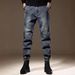 Men's Clothing Heavy Weight Design Stitching Overalls Trendy Loose Casual Leggings Pants_mkmklike.com