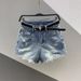Summer New Women's Retro Distressed Washed Denim Shorts Slimming A-Line Wide Leg Hot Pants Versatile Sexy Hot Summer 2026_mkmklike.com