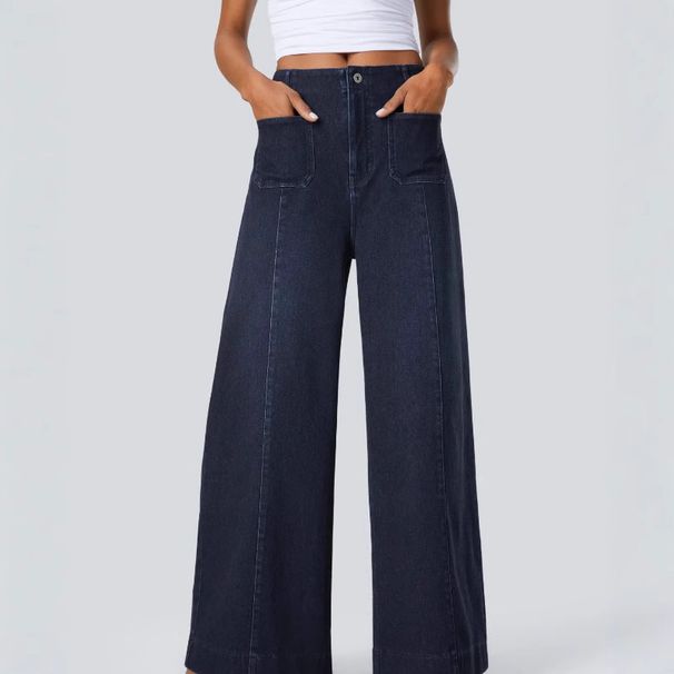 Women's Low-Waisted Loose Casual Wide Leg Jeans New_mkmklike.com