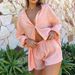 Women's Clothing sexy two-piece suit for women beach sunscreen shirt shorts suit_mkmklike.com