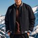 Cross-Border Foreign Trade Autumn Winter American Style Stand Collar Baseball Long Pants Fleece-Lined Casual Jacket_mkmklike.com