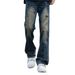 Men's Cargo Jeans – Vintage Washed Utility Pants With Multi-Pockets & Relaxed Fit_mkmklike.com