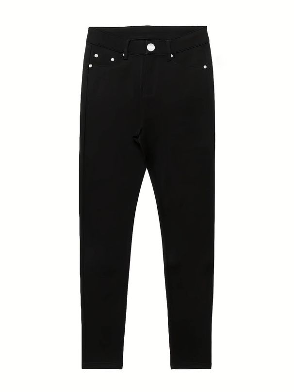 Low-Rise Stretch Skinny Jeans For Women - High Elasticity Black Denim Pants With Washed Finish (XS, S, M, L, XL, XXL)_mkmklike.com