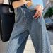 Spring Summer New Japanese Straight Jeans Women Korean Style Trendy Loose Wide Leg Casual Long Pants Solid England Fashion_mkmklike.com