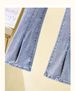 Women's High Waist Split Hem Flared Jeans – Slimming Stretch Bootcut Pants For Petite & Tall, Versatile Vintage-Inspired Denim_mkmklike.com