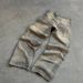 2027 Spring Fashion American Retro Hip-Hop Jeans Women/Men Cotton Mid Waist Edge Embroidery Flame Splicing Straight Type Wide Leg Washed Denim Pants_mkmklike.com