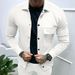 Cross-Border Autumn Casual Men's Heavyweight Twill Turn-Down Collar Long Sleeve Top European And American_mkmklike.com