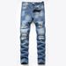 Suitable For All Seasons Ripped Straight Leg Plus Size For Men Autumn Men's Jeans_mkmklike.com