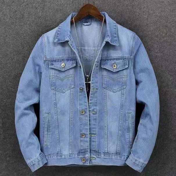 2026 New Spring Korean Style Light Blue Denim Jacket Trendy Casual Fashion Versatile Coat_mkmklike.com