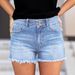 Women's Slim Fit Distressed Denim Shorts Casual Sexy Frayed Edge Washed Denim Shorts Stylish Comfortable_mkmklike.com