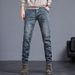 Four Seasons Jeans Men's New Slim Fit Small Foot Trendy Brand High-End Casual Long Pants Men_mkmklike.com