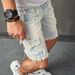 2023 Men's Jeans, Shorts, Mid Quarter Pants, Trendy Laundry, Piercing Patch_mkmklike.com