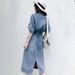 ELLE European Style Denim For Women, Waist-Cinching Mid-Length, 2022 New Spring/Summer Korean Version, Elegant Loose Thin_mkmklike.com