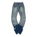 Men's Clothing Cracked Washed 3D Whisker Curved Blade Stretch Jeans For Men - Vintage High Elasticity Relaxed Fit Straight Leg Denim Pants_mkmklike.com