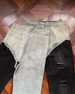 Men's Slim Fit Flared Jeans European American Style Vibe Retro Patchwork Ripped Two Tone Mismatched High Street Style_mkmklike.com