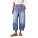 Women's Clothing Women's Loose Casual Jeans Wide Leg Street Style Solid Color Washed Denim Pants For Formal & Casual_mkmklike.com