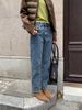 Autumn And Winter Retro Casual Straight Jeans Women's Narrow Version All Match Cigarette Pants Women_mkmklike.com