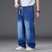 Men's Plus Size Relaxed Fit Straight Leg Jeans - High Waist Stretchy Comfort For Big & Tall Gentlemen (XL-8XL, Multiple Colors)_mkmklike.com