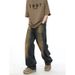 Nordmann American Retro Jeans For Men With Design Sense, Distressed Washed Casual Pants, Autumn And Winter High Street Loose_mkmklike.com