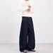 Men's American Vintage Bamboo Texture Curved Hem Baggy Cargo Pants Asymmetric Design Jeans_mkmklike.com