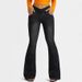 Women's High Waisted Flared Jeans Retro American Style High Elasticity Slimming Washed Trousers_mkmklike.com