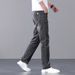 High-end Wide-leg Jeans Men's Straight Loose Spring And Autumn Men's Pants New Trendy Season Elastic Casual Pants_mkmklike.com