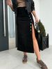 K Women's Button Irregular Slit Half Body Denim Skirt With High Waist And Sexy Slim Fit, Hip Hugging Skirt_mkmklike.com