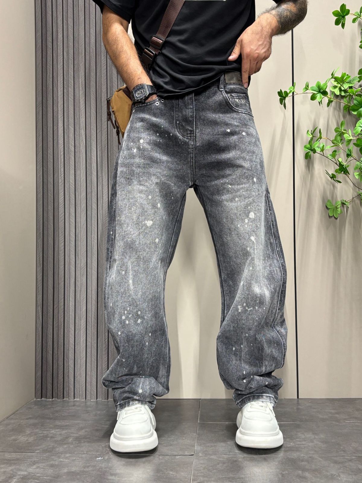 Summer New Men's High Street Loose Straight Leg Jeans Retro American Cool Trendy And Fashionable for Adults_mkmklike.com