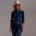 Women's Raw Edge Denim Jacket – Dark Blue, Inspired Cropped Style (S-XXL, European/US Sizing)_mkmklike.com
