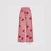 Women's Clothing Sweet Cherry Print Wide-Leg Jeans – High-Waisted Retro Denim (Pink, Sizes 26-31, Comfort Fit)_mkmklike.com