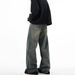 Cleanfit Vintage Straight-Leg Jeans – Retro Wide-Leg Loose Fit, Classic Blue Denim For Men_mkmklike.com