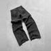 American Street Hip-Hop Embroidered Gradient Straight Leg Jeans Men's Casual Versatile Slim Fit Denim Pants_mkmklike.com