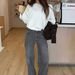 Women's Fashion Casual Straight Leg Jeans Five Pointed Star Detail Loose Fit European American Style_mkmklike.com