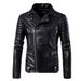 Men's Clothing New Men's Motorcycle Leather Jacket Multi zipper Men's Leather Jacket 1800 B003_mkmklike.com