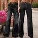 Mid-Rise Straight Leg Jeans For Women - Stretchy High Elastic Denim Pants (Black) | Trendy & Comfortable_mkmklike.com