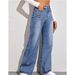 Hot Style Cat Whiskers And Maliu Loose High Waist Wide Leg Jeans For Women_mkmklike.com