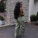 Women's Clothing Breasted Tube Top Slim High Waist Multi Pocket Jumpsuit Trousers_mkmklike.com