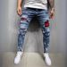 2022 High-Quality Cross-Border Exclusive For European American With Distressed Paint And Holes Fashionable Trendy Men's_mkmklike.com
