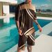 2023 Summer Mesh Set for Men's Trendy Casual Beach Style 3D Digital Printed T-shirt and Shorts_mkmklike.com