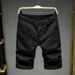 Men's Clothing Men's Style Slim Fit Stretch Denim Shorts Mid-Length With Letter Print Patchwork And Ripped Details Summer Thin Five Point Shorts_mkmklike.com