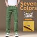 Men's High-End Stretch Slim Fit Straight Leg Casual Pants Anti-Wrinkle 2024 Seven Color Options for Spring Autumn All Seasons_mkmklike.com