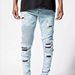 Men's Clothing high quality men's worn out stretch jeans skinny jeans men's jeans_mkmklike.com