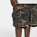 Men's Trendy Camouflage Shorts High Street Washed Raw Edge Distressed Double Layer Retro Workwear Pocket Details Summer Fashion_mkmklike.com