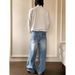 Vintage Washed Blue Straight-Leg Jeans – Clean Fit Relaxed Denim Pants For Men & Women (S-3XL)_mkmklike.com