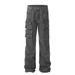 Functional Tactical Multi-Pocket Jeans For Men Punk Street Fashion Design Niche Loose Straight Workwear Pants_mkmklike.com