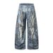 Men's Clothing 2025 New American High Street RO Style Heavy Washed Special Shaped Scimitar Jeans Wide Leg Pants_mkmklike.com