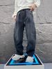 Men's Relaxed Fit Straight Leg Jeans - Classic Cotton Denim Pants With Comfortable Mid-Rise Waist_mkmklike.com
