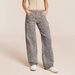 Women's Straight Leg Jeans Leopard Print Denim Street Fashion_mkmklike.com